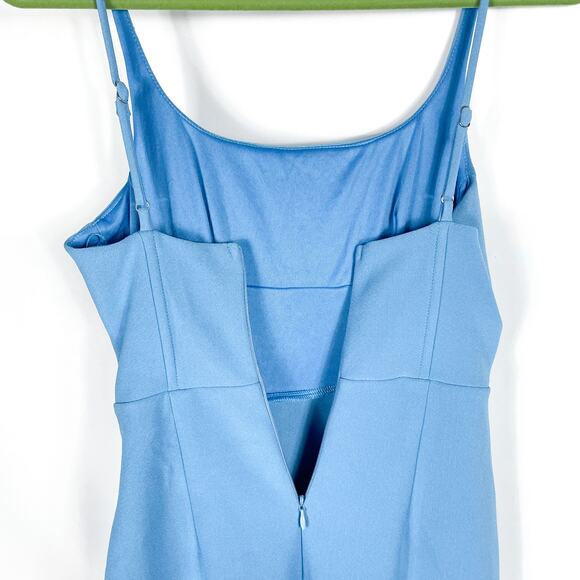 Superdown Lisette Drape Midi Dress Blue Pleated Asymmetrical Sleeveless‎ Sz S - Picture 8 of 10